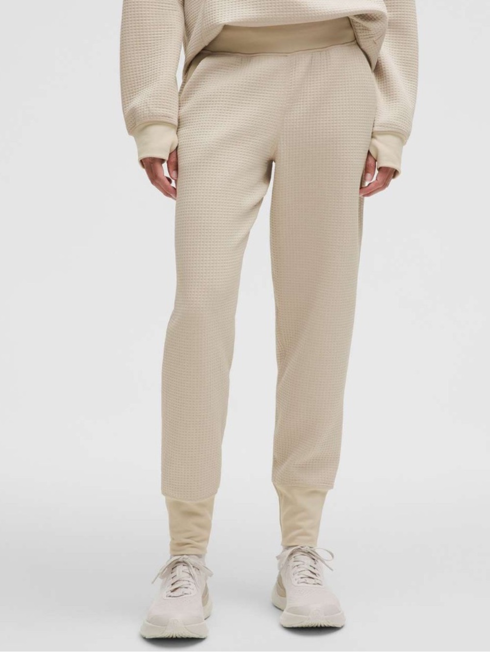 Lululemon Waffle Knit Mid Rise Joggers